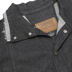 GUESS Womens Black Denim Cropped XL Cotton Blend Button Jacket Raw Hem