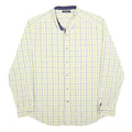 NAUTICA Mens Yellow & Blue Check Cotton Shirt XL Long Sleeve Button Collar