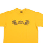 PLATINUM PLUS Mens Yellow Minnareg Veterans Association Graphic T-Shirt XL Crew