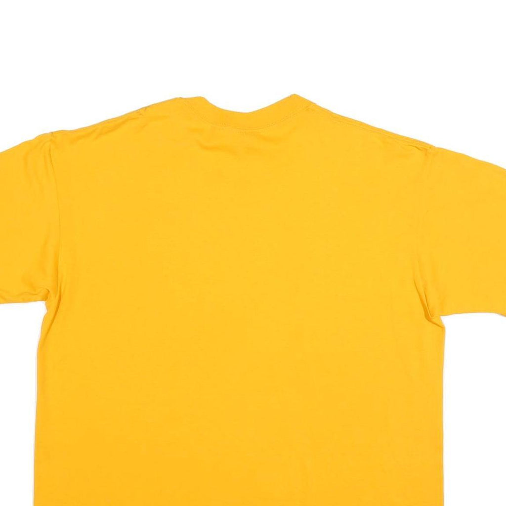 PLATINUM PLUS Mens Yellow Minnareg Veterans Association Graphic T-Shirt XL Crew