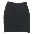 MAX MARA Womens Black Pencil Knee Length Wool Blend Skirt M Classic Officewear