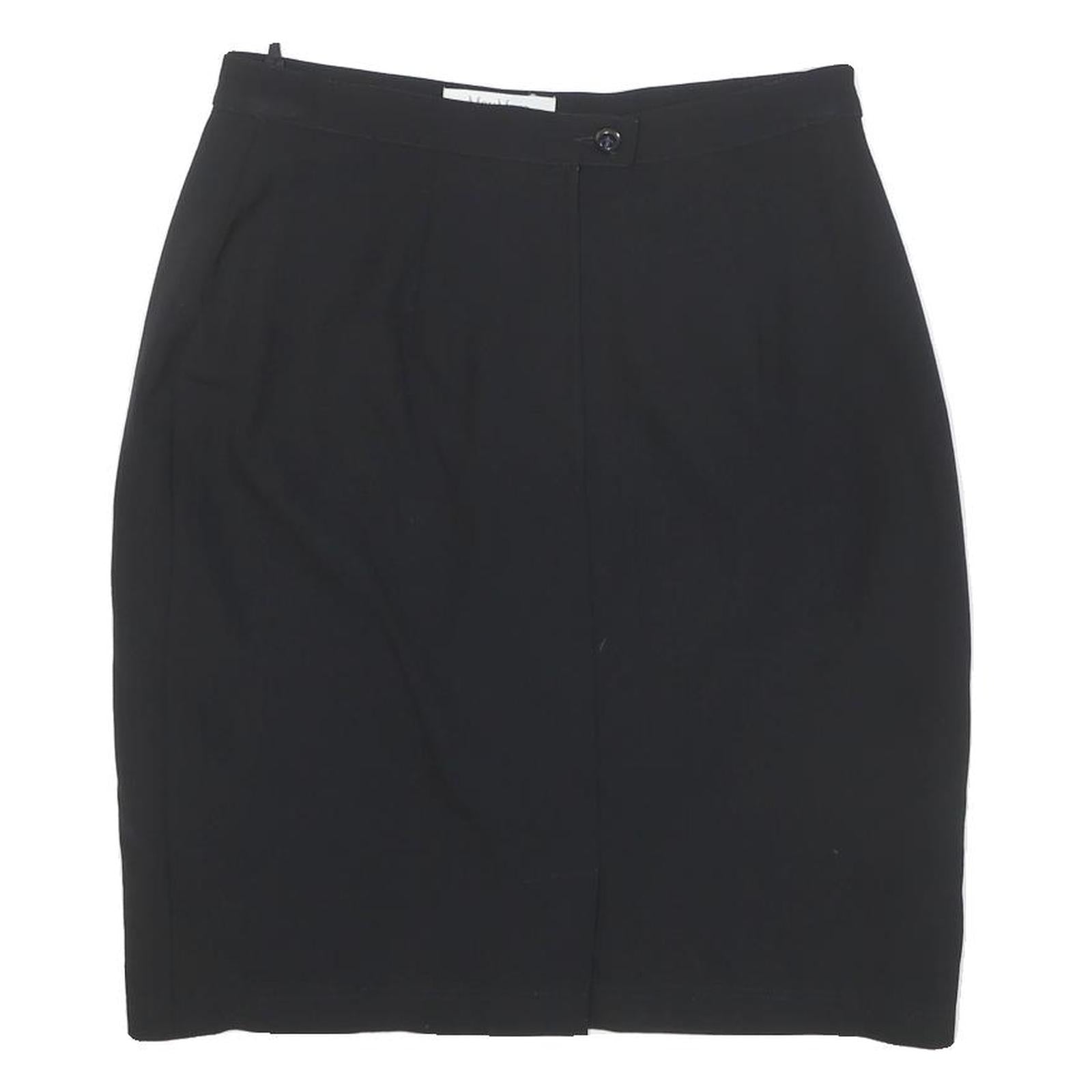 MAX MARA Womens Black Pencil Knee Length Wool Blend Skirt M Classic Officewear