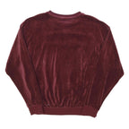 PUMA Womens Maroon Crew Neck M Velvet Effect Sweatshirt Pullover
