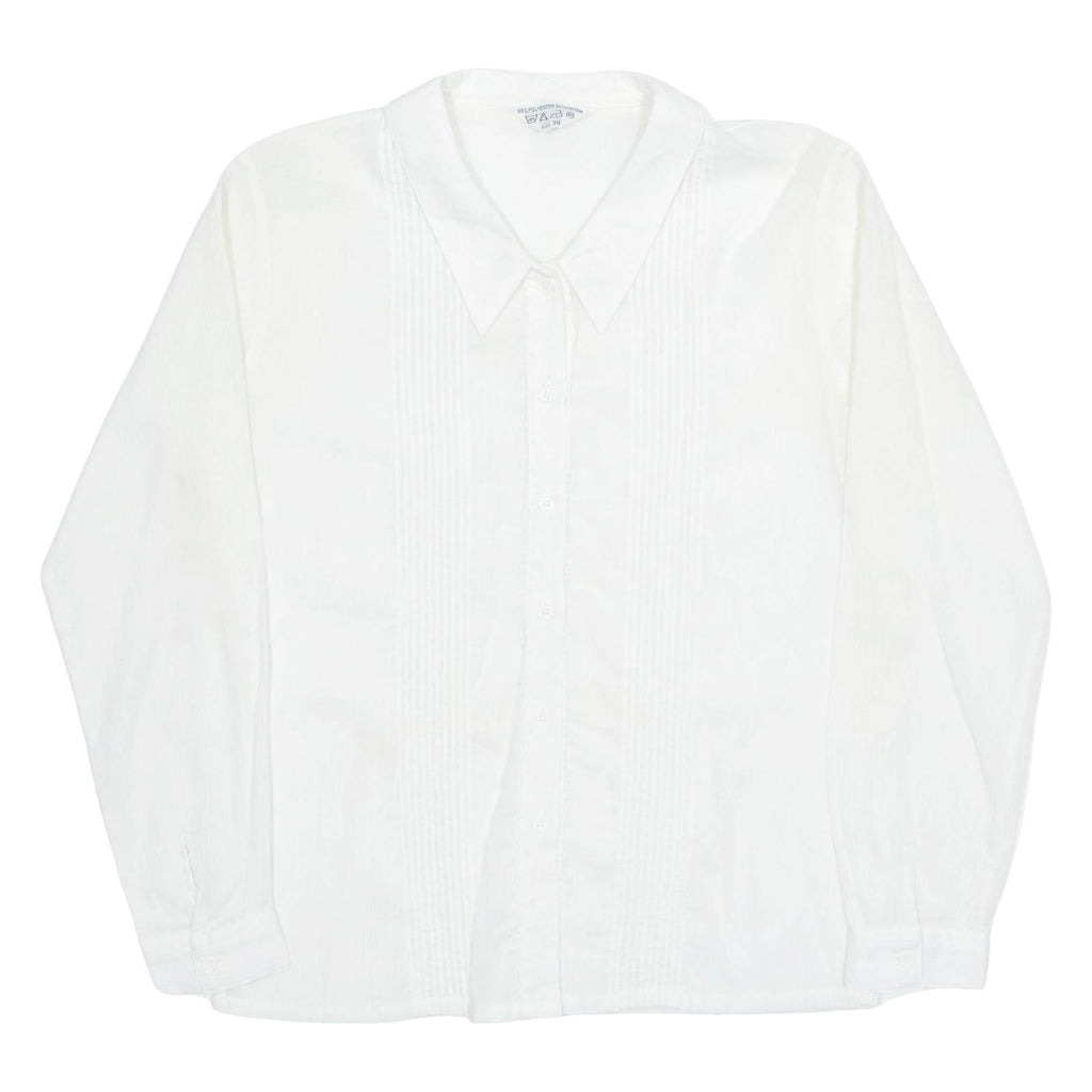 Womens Shirt White Collared Long Sleeve M