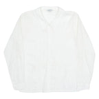 Womens Shirt White Collared Long Sleeve M