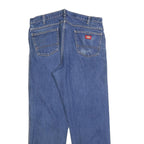 DICKIES Mens Jeans Blue Relaxed Straight Denim Medium W40 L32 Zip Casual