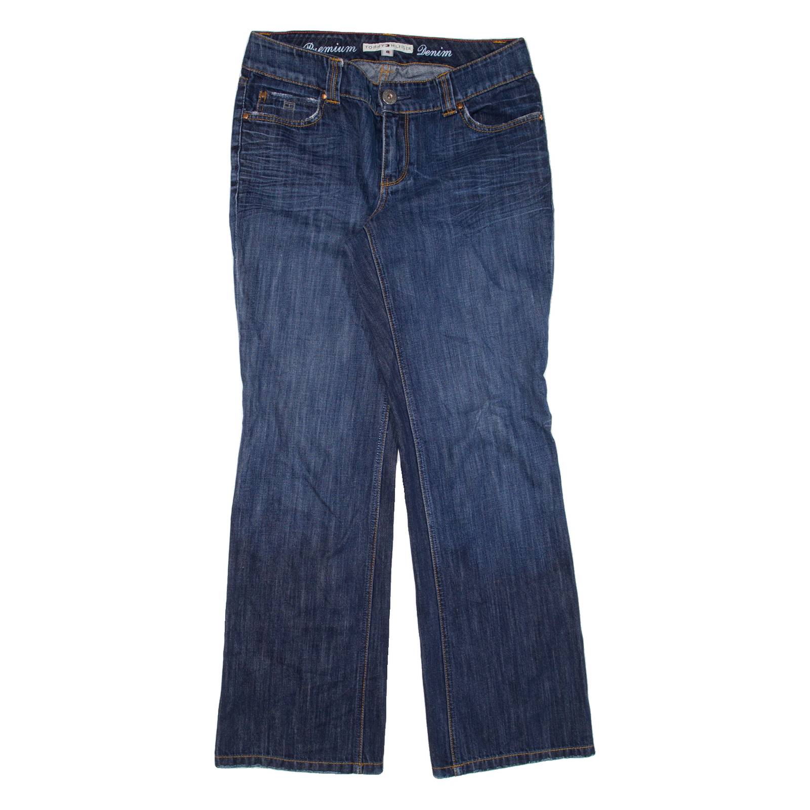 TOMMY HILFIGER Womens Jeans Blue Relaxed Bootcut W31 L30
