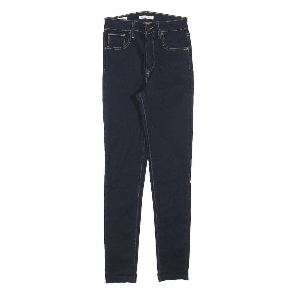 LEVI'S 721 Womens Jeans Blue Slim Skinny Denim Raw W25 L28 Classic Cut