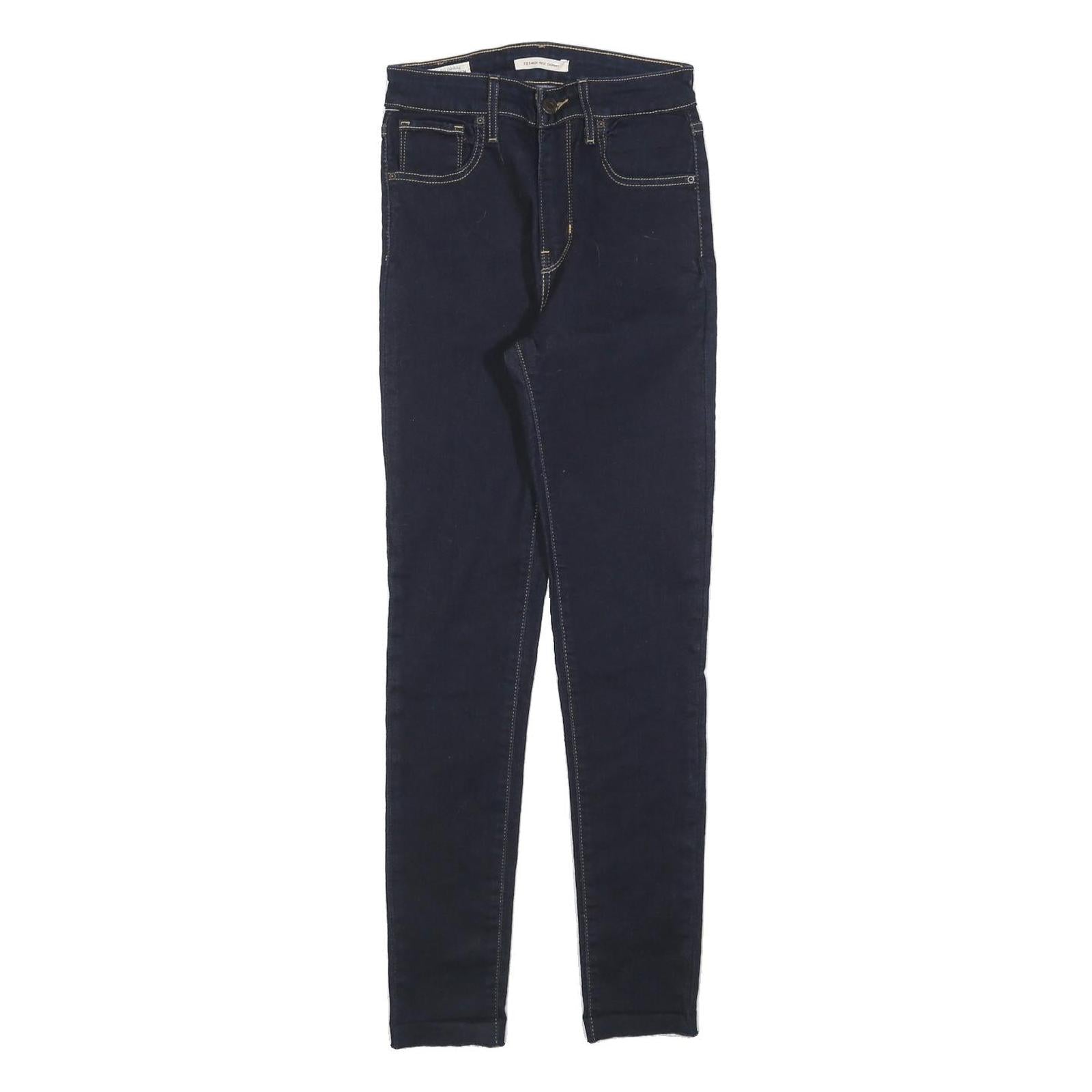LEVI'S 721 Womens Jeans Blue Slim Skinny Denim Raw W25 L28 Classic Cut