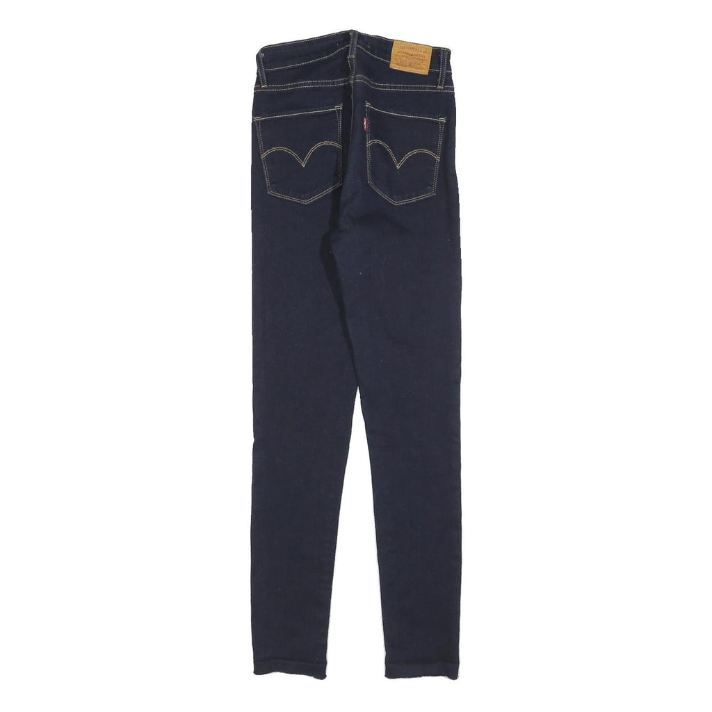LEVI'S 721 Womens Jeans Blue Slim Skinny Denim Raw W25 L28 Classic Cut