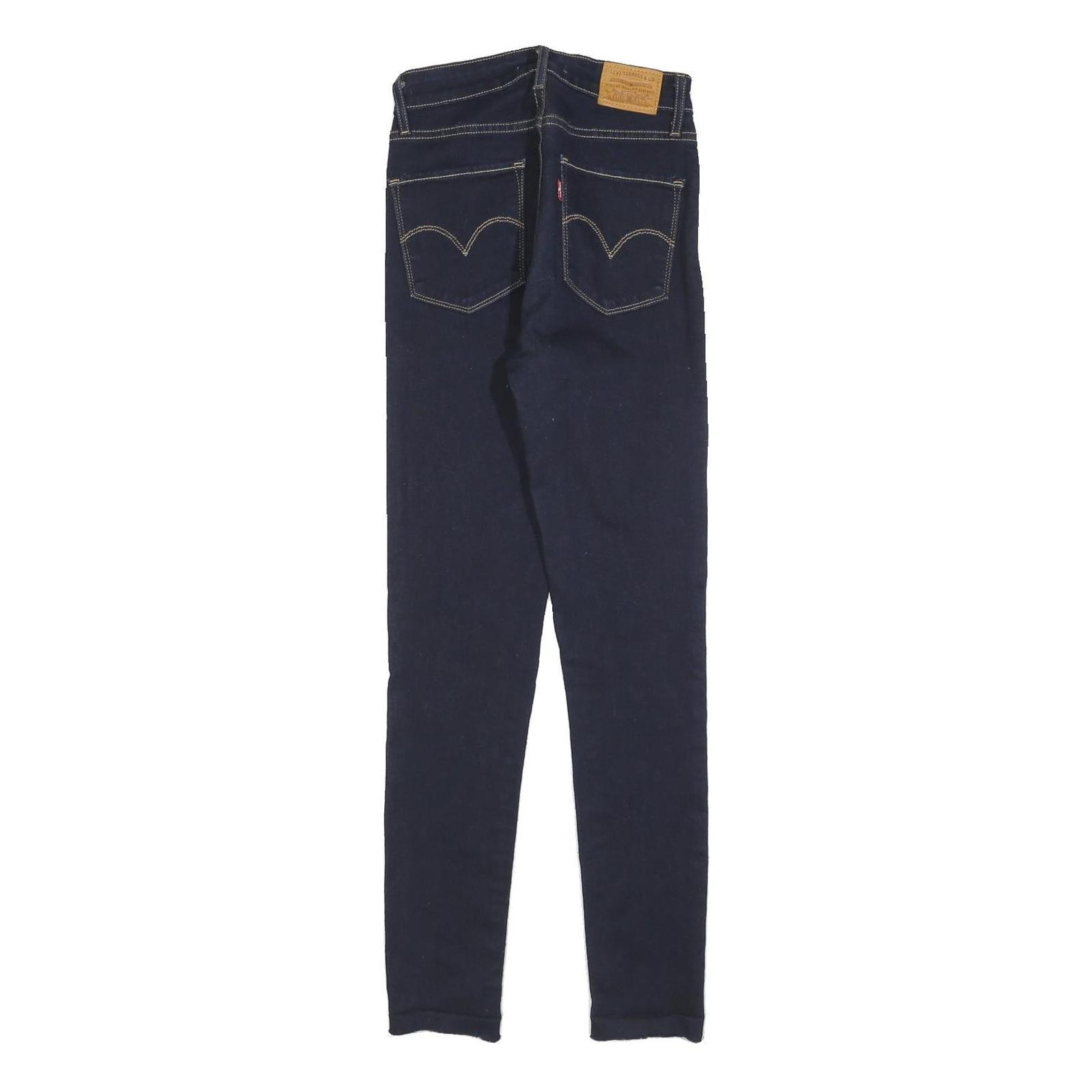 LEVI'S 721 Womens Jeans Blue Slim Skinny Denim Raw W25 L28 Classic Cut