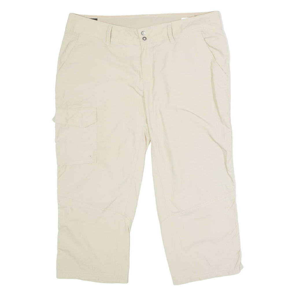 COLUMBIA Outdoor 3/4 Length Womens Trousers Beige Regular Straight W36 L21