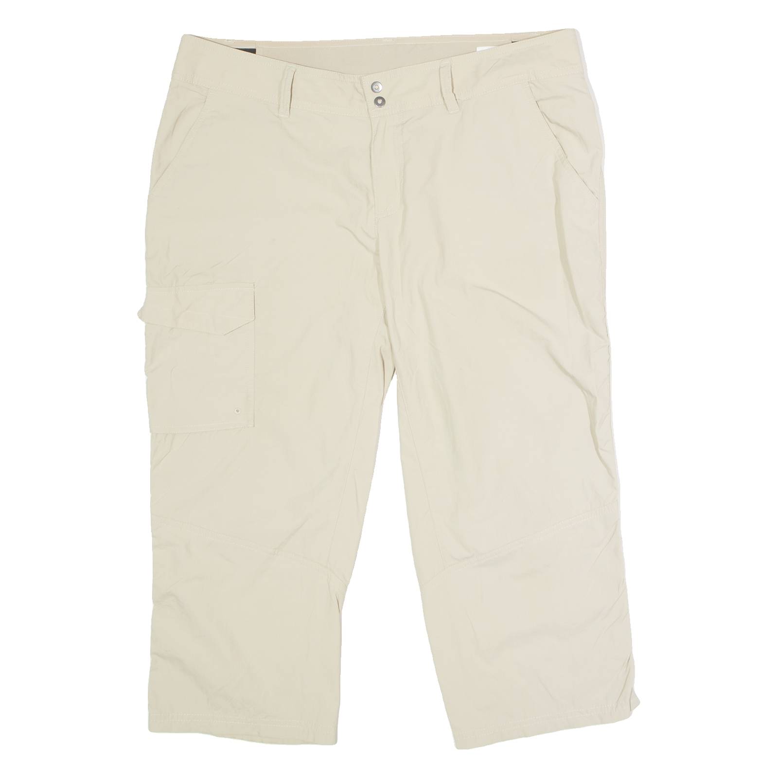 COLUMBIA Outdoor 3/4 Length Womens Trousers Beige Regular Straight W36 L21