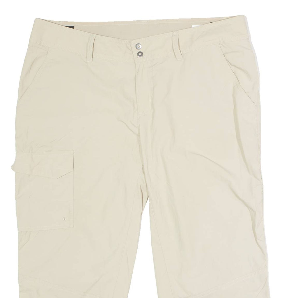 COLUMBIA Outdoor 3/4 Length Womens Trousers Beige Regular Straight W36 L21