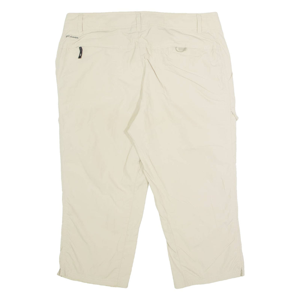 COLUMBIA Outdoor 3/4 Length Womens Trousers Beige Regular Straight W36 L21