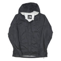 THE NORTH FACE Womens Black Outdoor Jacket L Polyester Blend Zip Hooded Plain