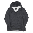 THE NORTH FACE Womens Black Outdoor Jacket L Polyester Blend Zip Hooded Plain