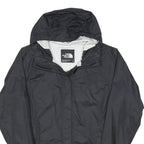 THE NORTH FACE Womens Black Outdoor Jacket L Polyester Blend Zip Hooded Plain