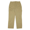 Mens Beige Cotton Blend Regular Fit Cargo Trousers W28 L28 Utility Zip Closure