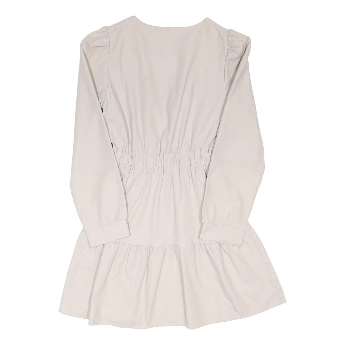 I LOVE DODO Womens Cream Cotton Blend Day Dress Long Sleeve Knee Length L