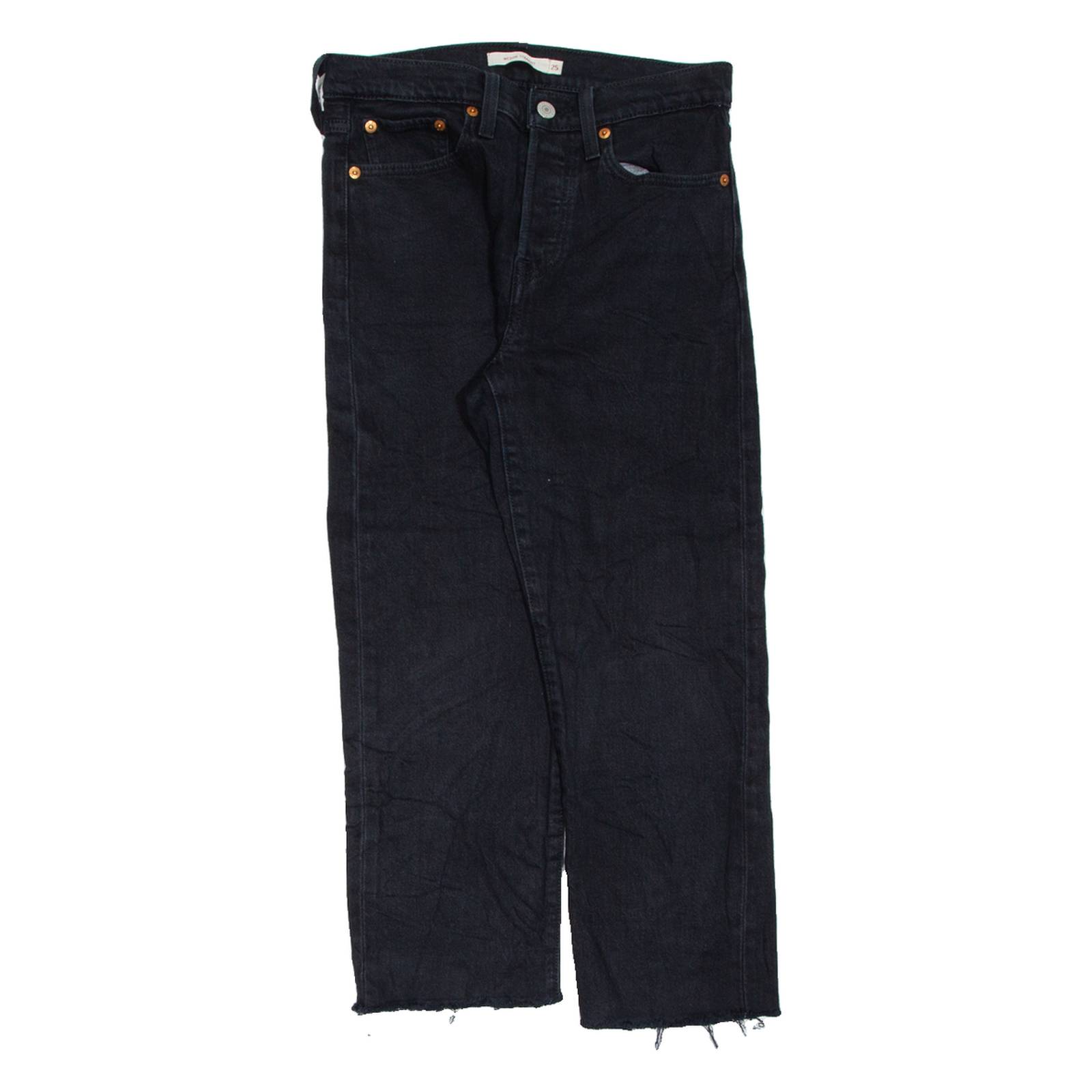 LEVI'S BIG E Womens Jeans Black Regular Straight W25 L22