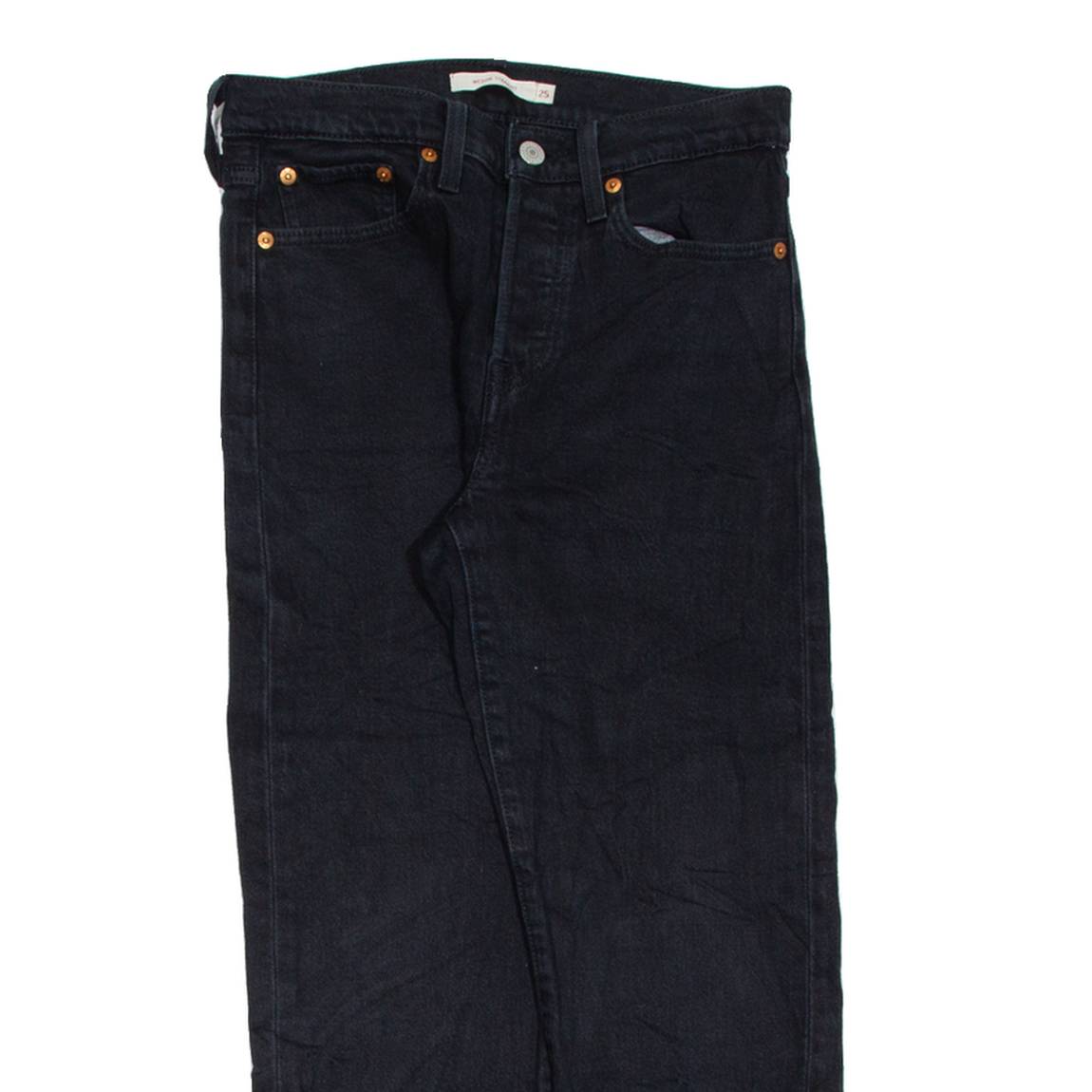 LEVI'S BIG E Womens Jeans Black Regular Straight W25 L22