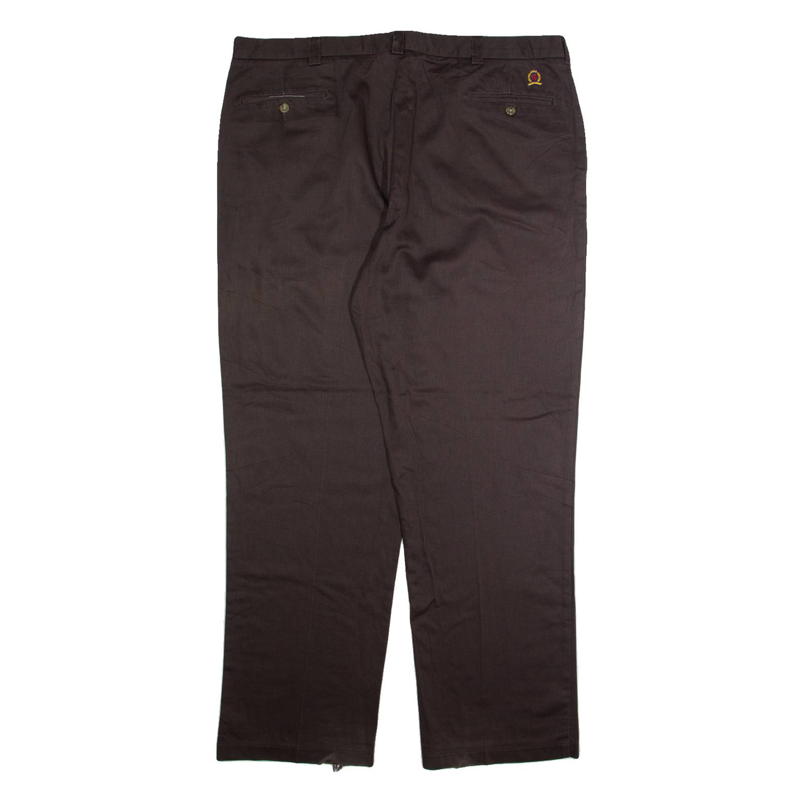 TOMMY HILFIGER Chino Mens Trousers Brown Regular Straight W42 L32