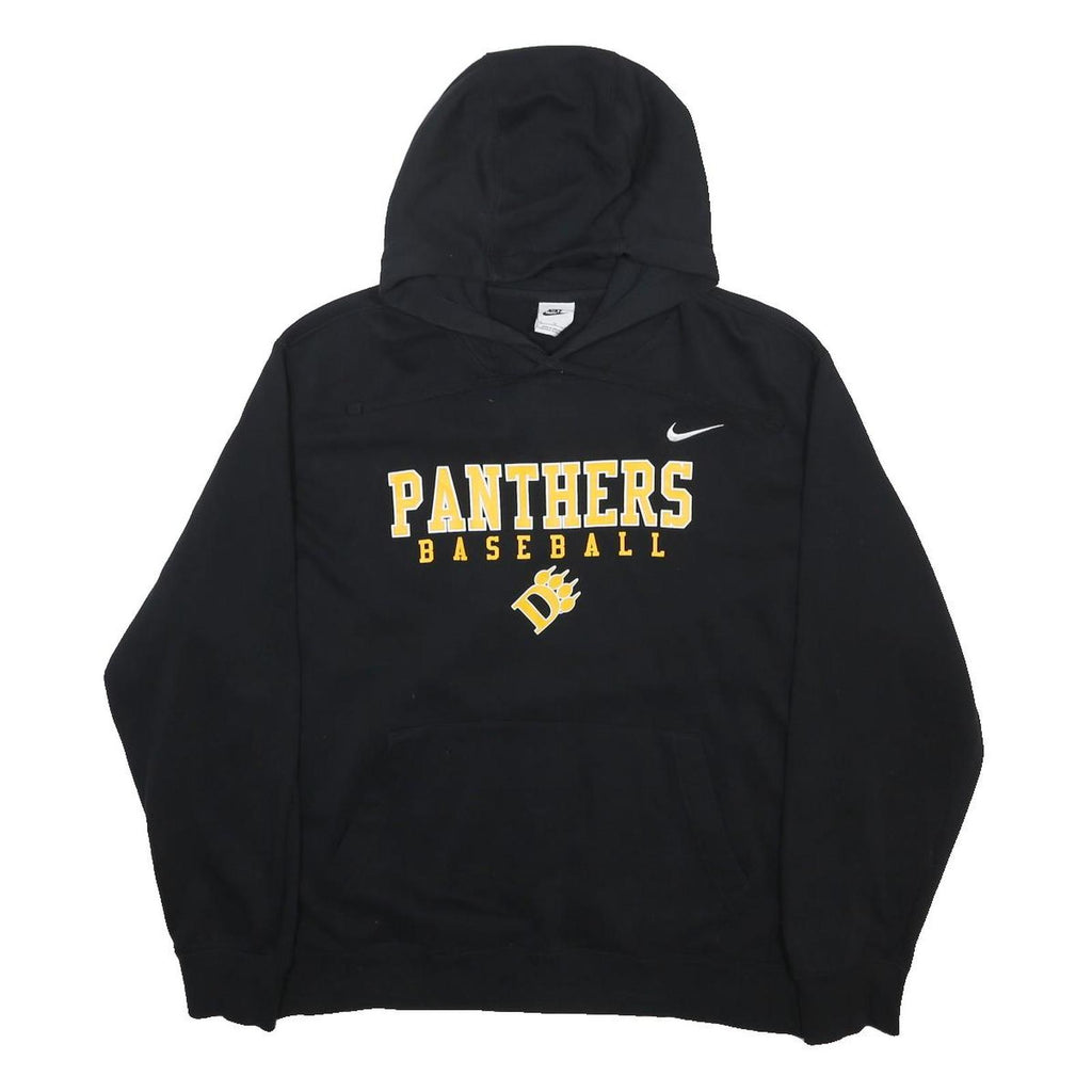 NIKE Mens Black Panthers Baseball Hoodie XL Cotton Blend Pullover Sweatshirt