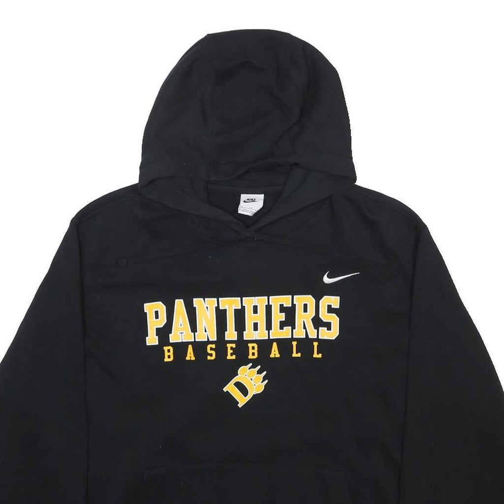 NIKE Mens Black Panthers Baseball Hoodie XL Cotton Blend Pullover Sweatshirt