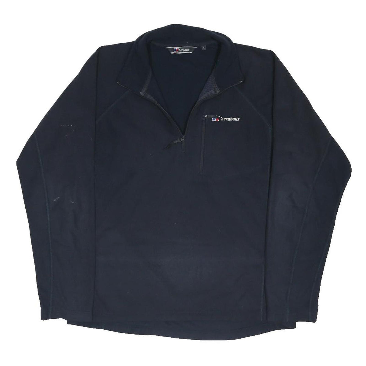 BERGHAUS Mens Navy Blue Patterned Pullover Crew Neck Basic Knit M Outdoor Fleece