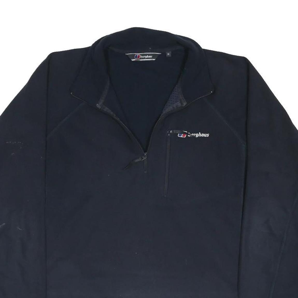 BERGHAUS Mens Navy Blue Patterned Pullover Crew Neck Basic Knit M Outdoor Fleece