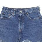 LEVI'S Cut Off 501 Womens Denim Shorts Blue S W26