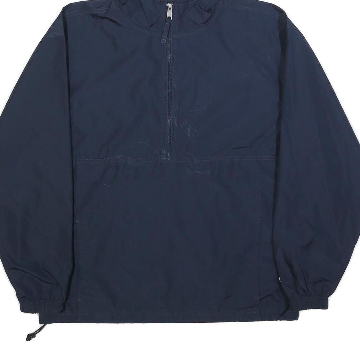 CHAMPION Mens Navy Blue Casual Zip Jacket M Polyester Hooded Lightweight