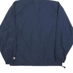 CHAMPION Mens Navy Blue Casual Zip Jacket M Polyester Hooded Lightweight