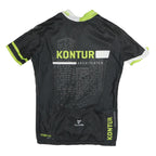 CUORE Mens Black & Green Cycling T-Shirt L Short Sleeve Crew Neck Polyester