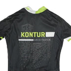 CUORE Mens Black & Green Cycling T-Shirt L Short Sleeve Crew Neck Polyester