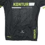 CUORE Mens Black & Green Cycling T-Shirt L Short Sleeve Crew Neck Polyester