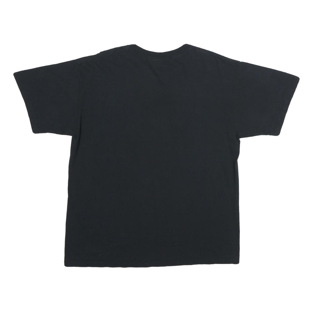 GILDAN Mens Black Rolling Stones Graphic T-Shirt L Short Sleeve Crew Neck