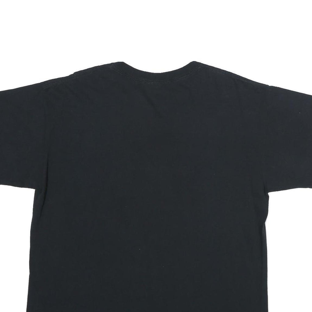 GILDAN Mens Black Rolling Stones Graphic T-Shirt L Short Sleeve Crew Neck