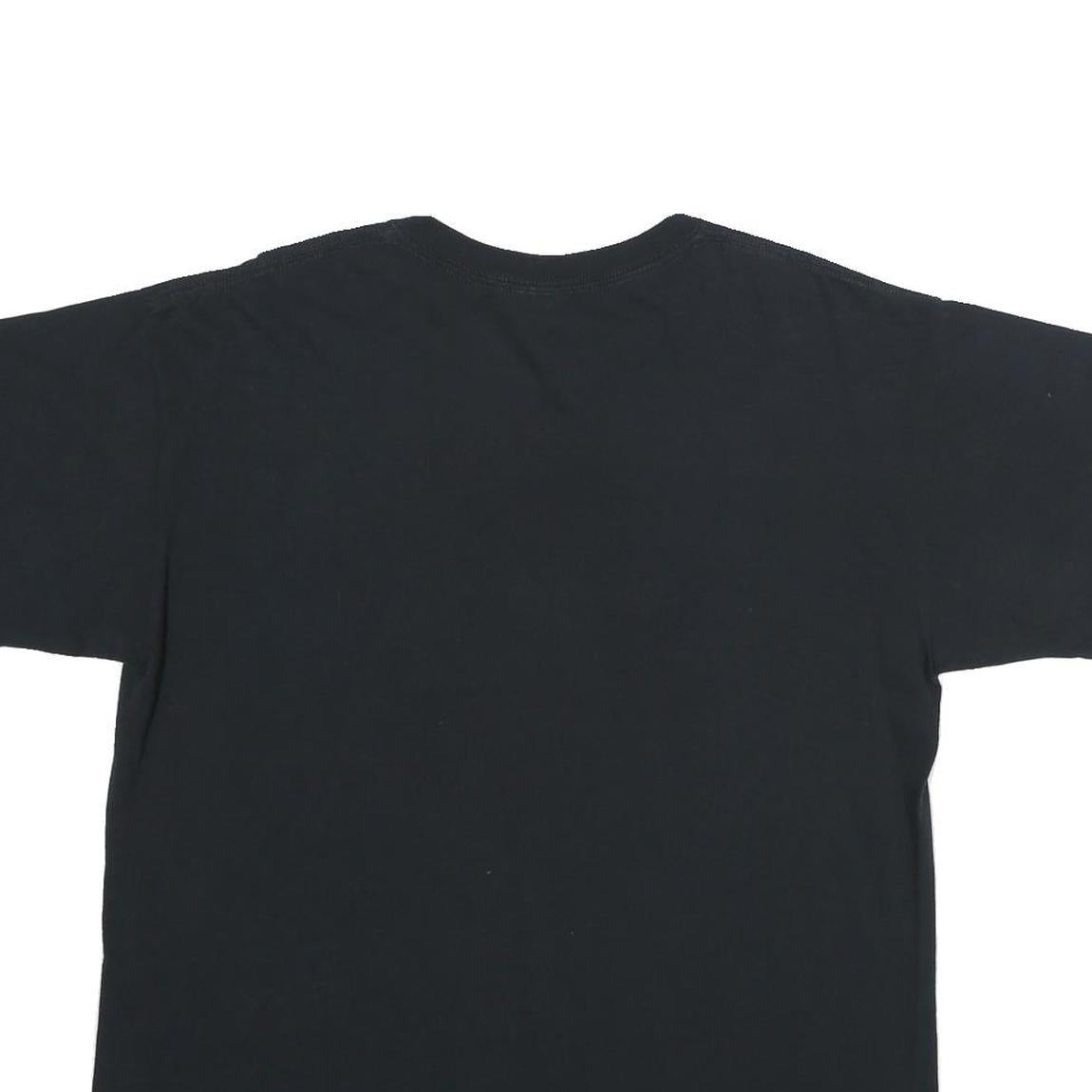 GILDAN Mens Black Rolling Stones Graphic T-Shirt L Short Sleeve Crew Neck