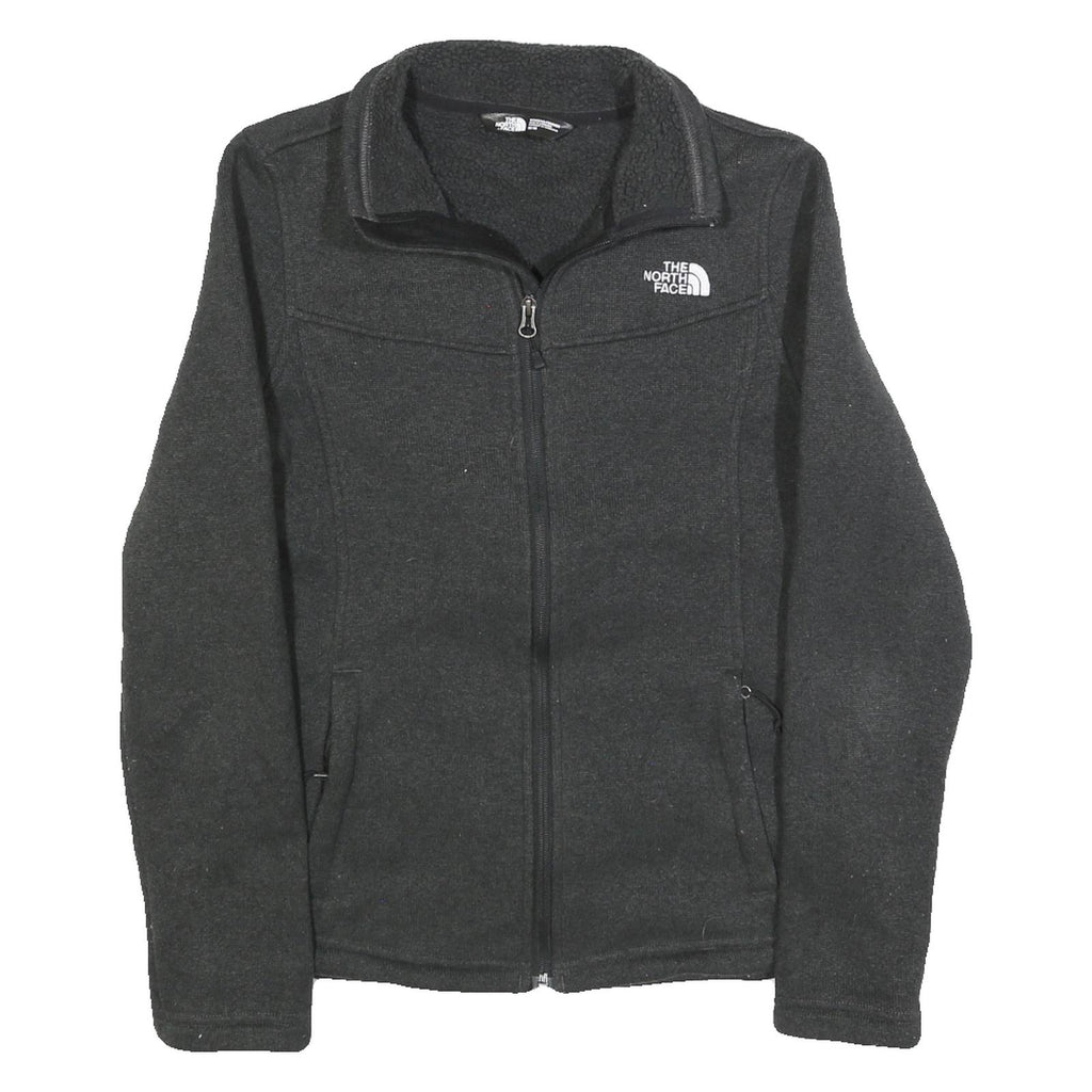 THE NORTH FACE Womens Black Fleece Jacket M Zip Outdoor Casual Warm Layer