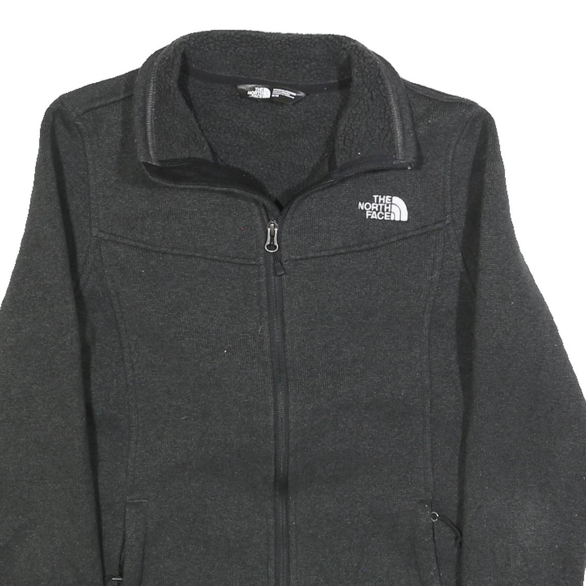 THE NORTH FACE Womens Black Fleece Jacket M Zip Outdoor Casual Warm Layer