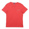 TOMMY HILFIGER Mens Red Crew Neck Short Sleeve T-Shirt S Pocket Graphic Print