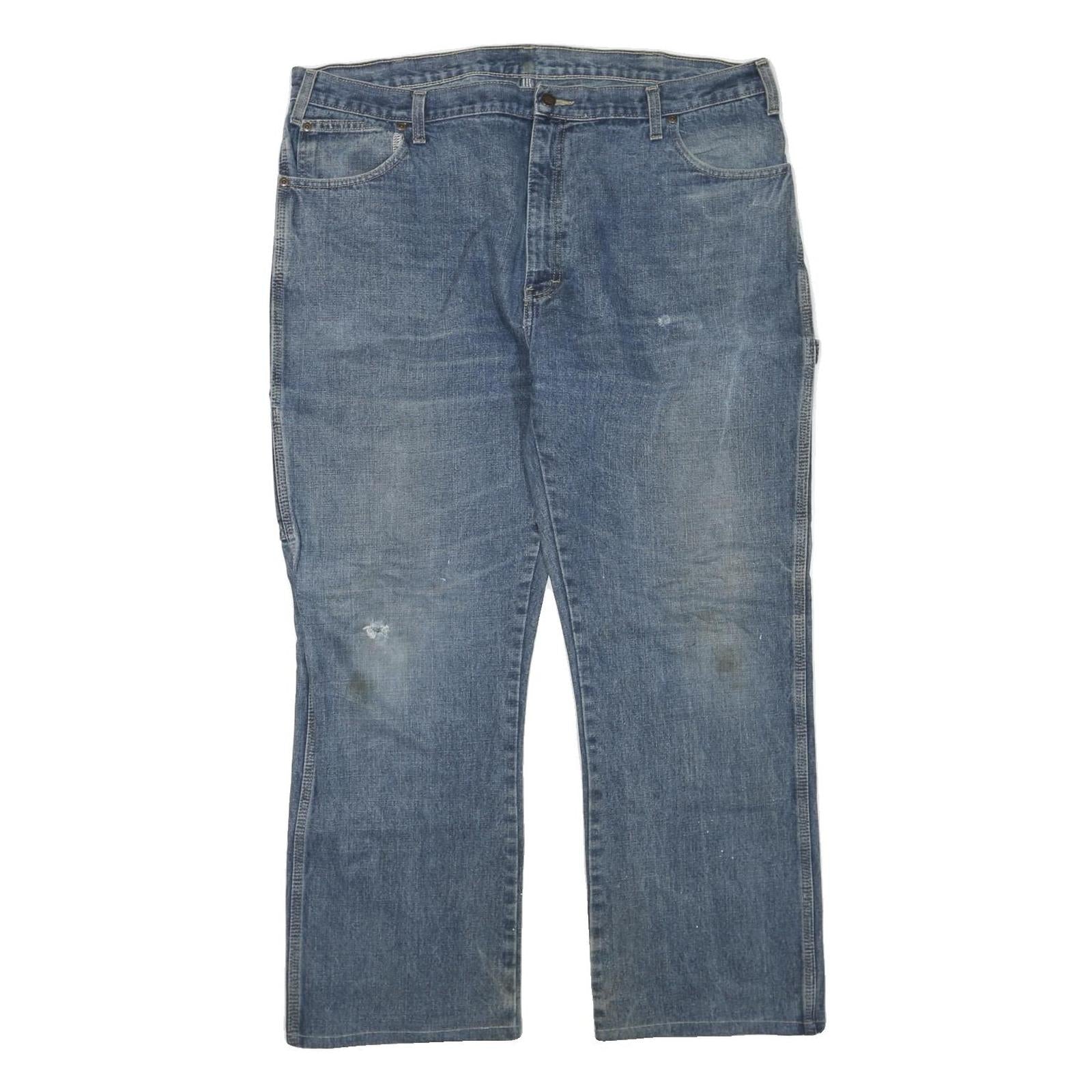 DICKIES Mens Jeans Blue Regular Straight Denim Medium W40 L32 Workwear