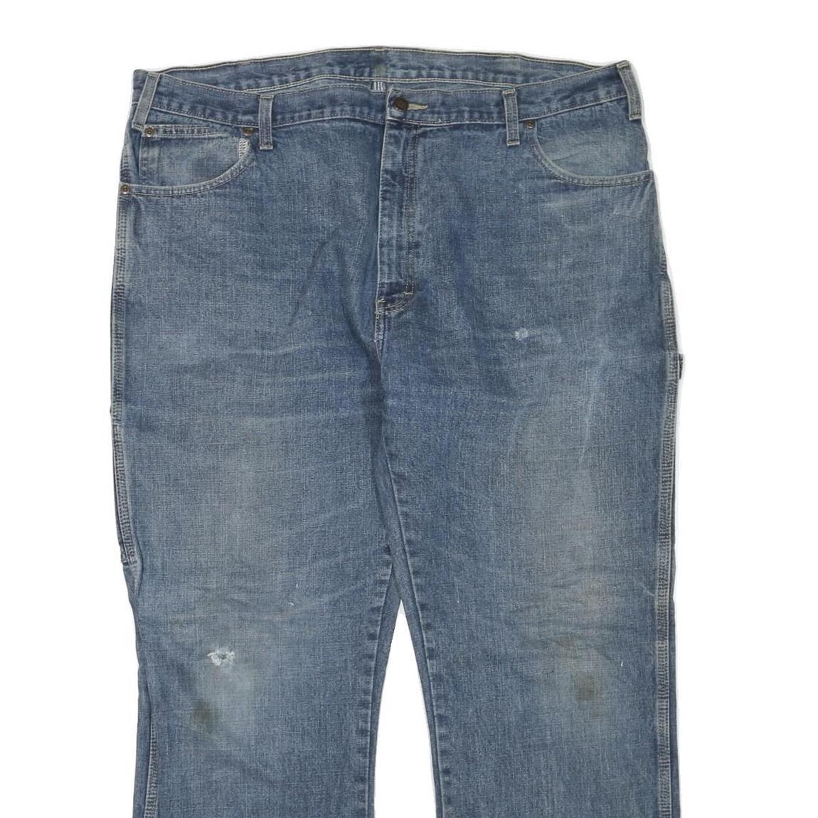 DICKIES Mens Jeans Blue Regular Straight Denim Medium W40 L32 Workwear