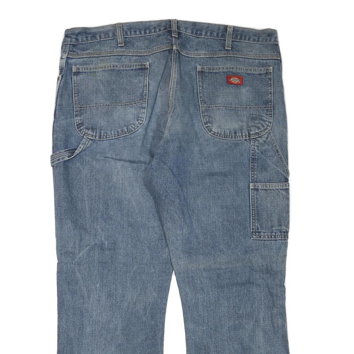 DICKIES Mens Jeans Blue Regular Straight Denim Medium W40 L32 Workwear