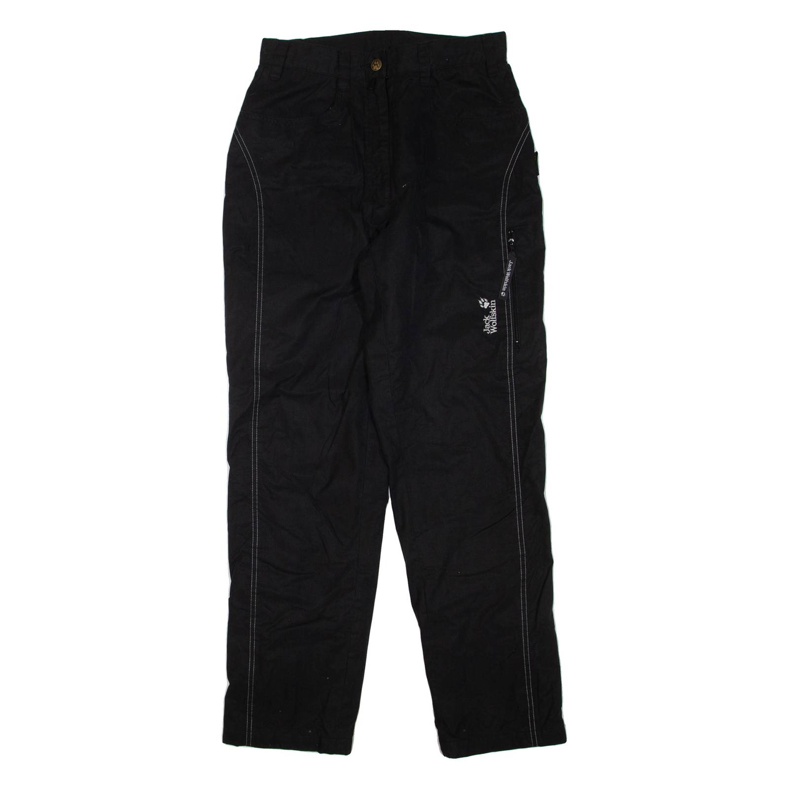 JACK WOLFSKIN Womens Trousers Black Regular Straight W28 L31