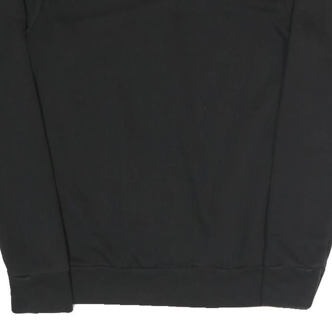 ADIDAS Womens Black Cotton Blend Crew Neck S Logo Sweatshirt Pullover