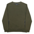 SOULSTAR Mens Green Sweatshirt Crew Neck M Zipped Pockets Casual Everyday