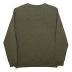 SOULSTAR Mens Green Sweatshirt Crew Neck M Zipped Pockets Casual Everyday